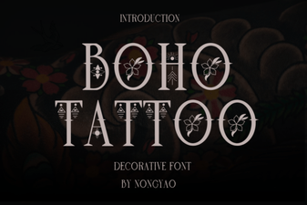 Freehand Boho Fonts for Tattoo Artists