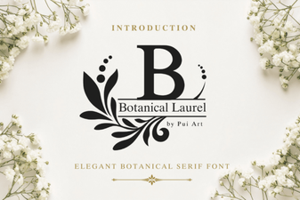 Botanical Laurel Font for Creative Nature Projects