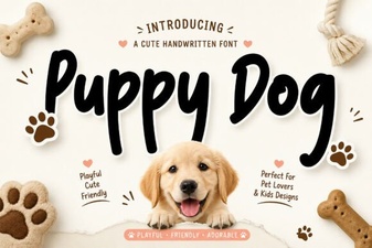Puppy Dog Font Designs & Playful Project Ideas