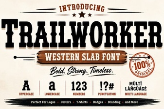 Trailworker Font: Perfect for Outdoor Project Designs